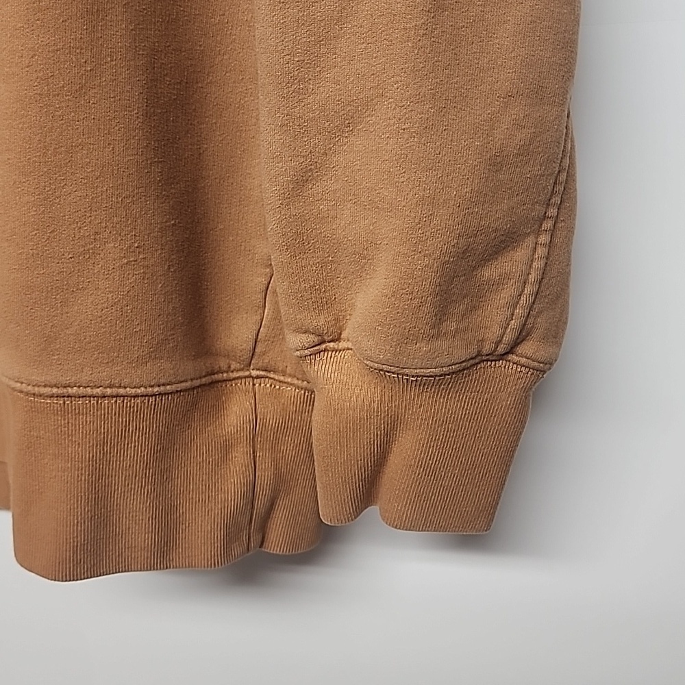 THAKOON 100%cotton quality quarter zip pullover sweatshirt brown sz L - Picture 3 of 9